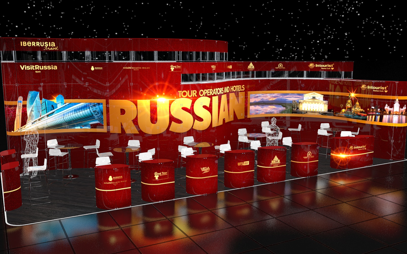 Стенд Россия для выставки в Мадриде
